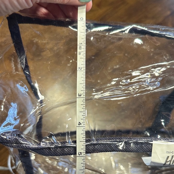 Clear Chicago Bears Stadium Tote Bag with Blue Straps - Picture 4 of 5